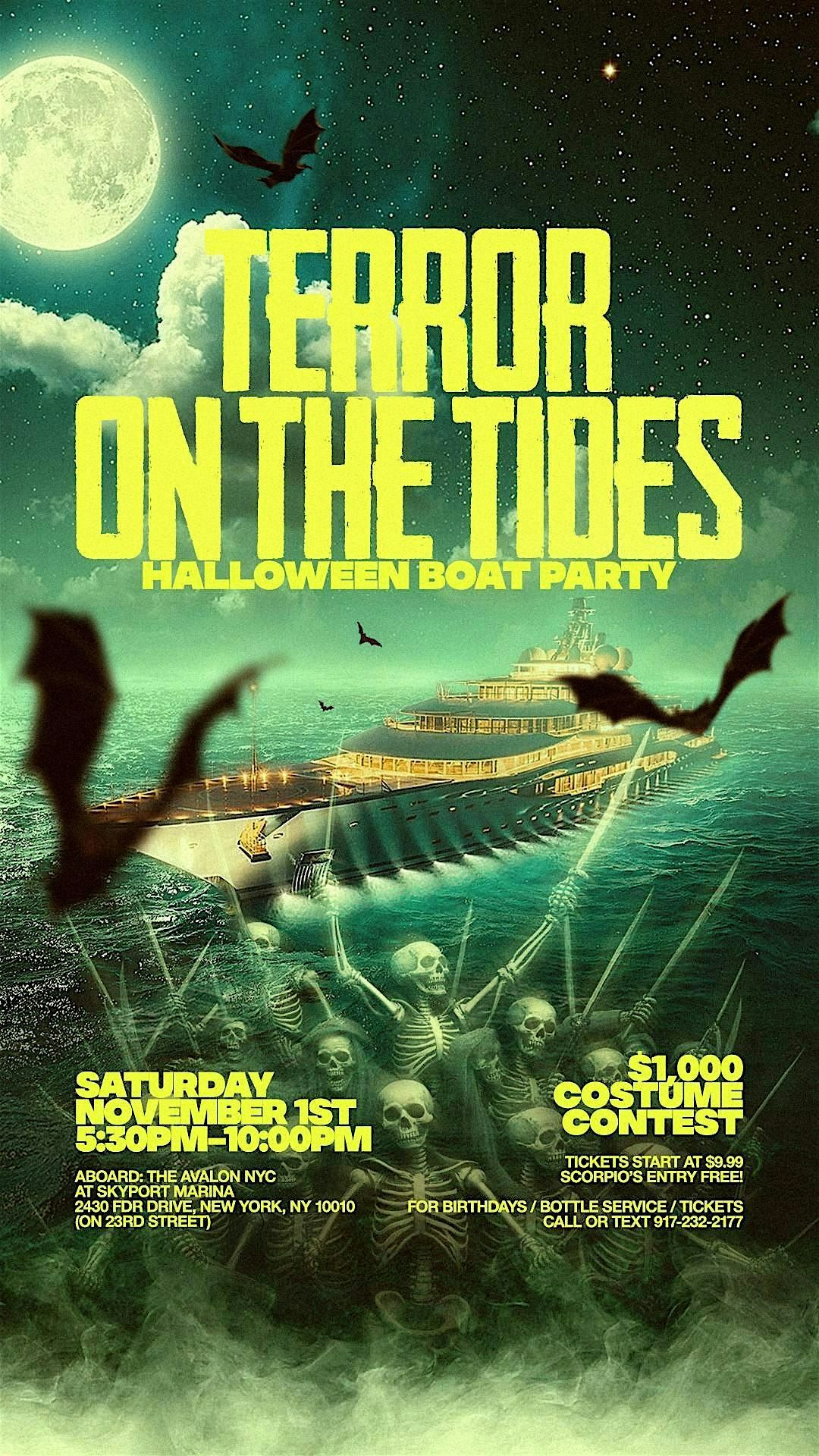 Terror On The Tides: Halloween Boat Party - $1000 Costume Contest
