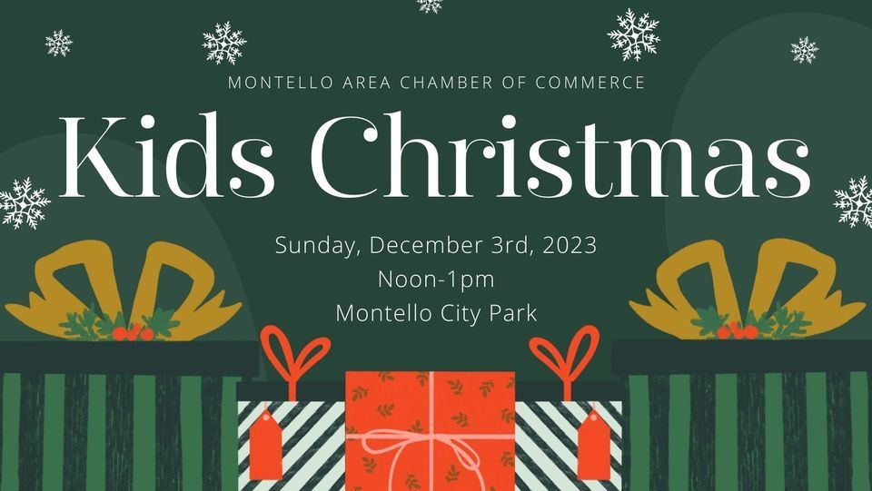 Montello Area Chamber of Commerce Kids Christmas Montello City Park