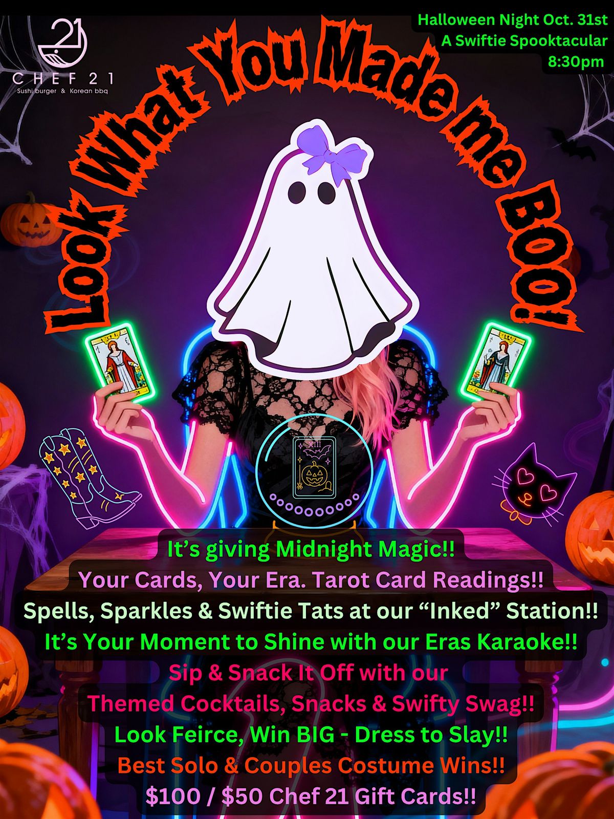 Look What You Made Me Boo - A Swiftie Spooktacular at Chef 21 Downtown