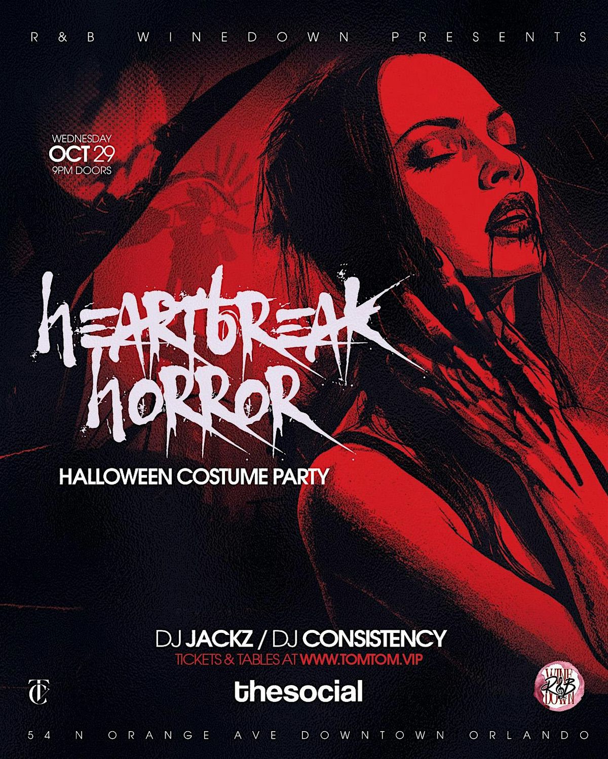 Heartbreak Horror: An All-Night R&B Experience" (Halloween Costume Party)