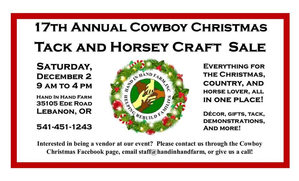 17th Annual Cowboy Christmas 35105 Ede Rd, Lebanon, OR 973559157