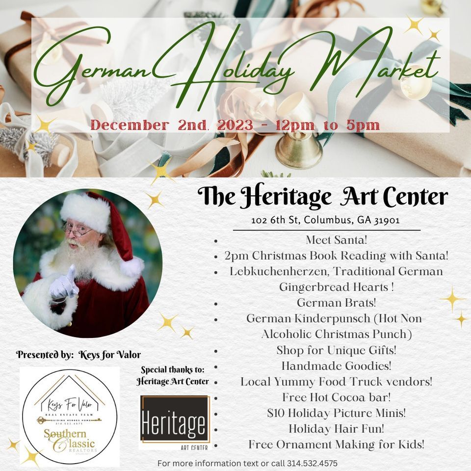 German Holiday Market 102 6th St, Columbus, GA 319013147, United States December 2, 2023