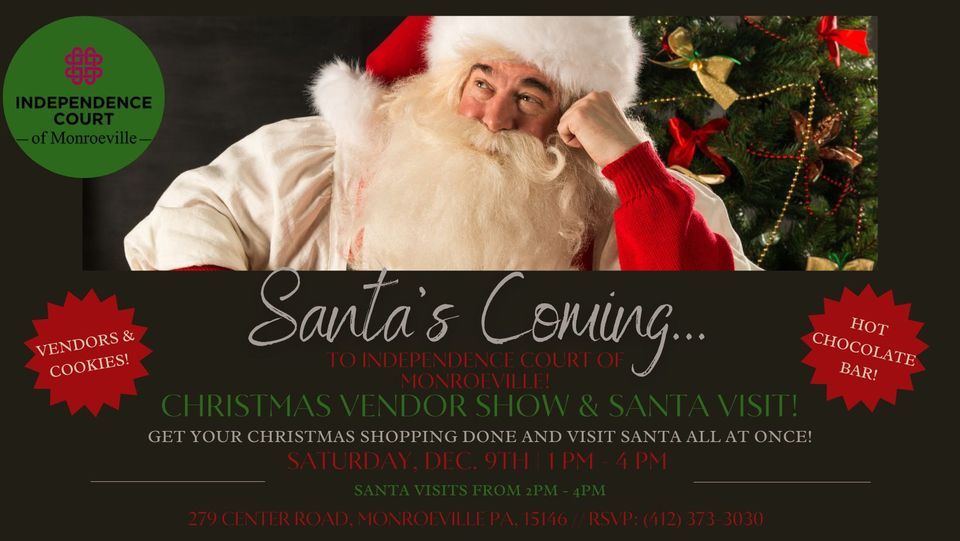Christmas Vendor Show Pictures With Santa Monroeville