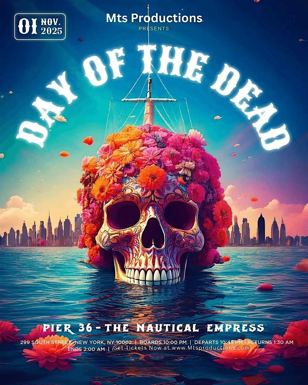Day of the Dead Halloween Yacht at Nautical Empress | NYC Events Guide