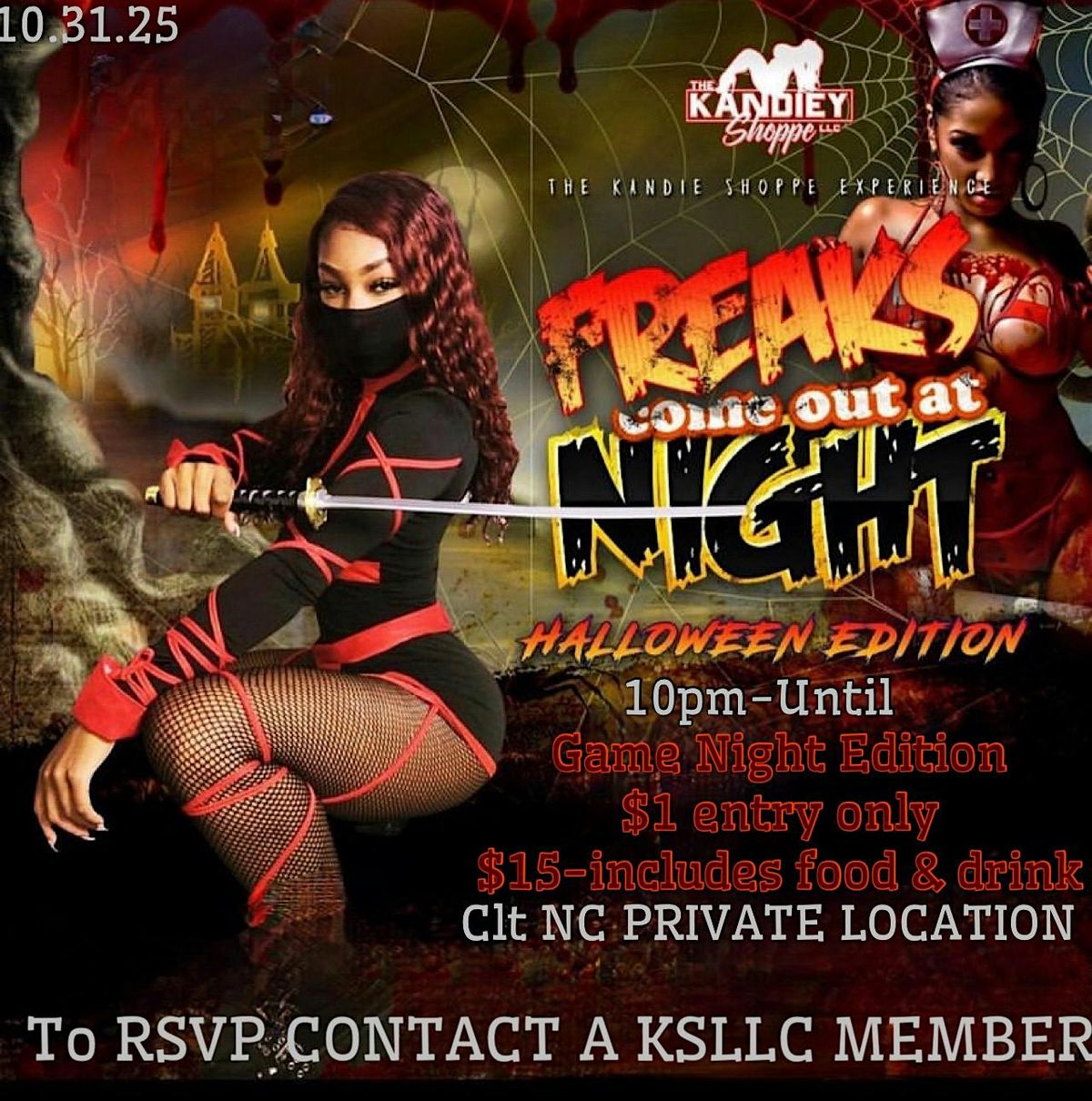 Freaks Come Out at Night Halloween Kickback