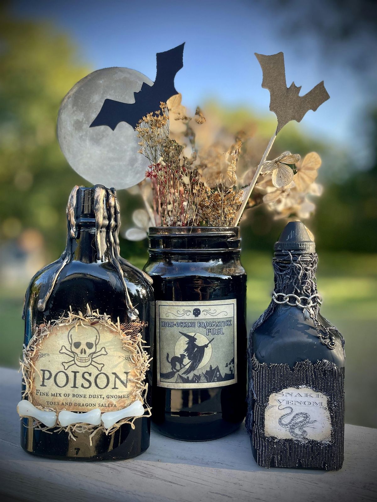 Witchy Bottles & Poison Jars: A Halloween Upcycling Workshop