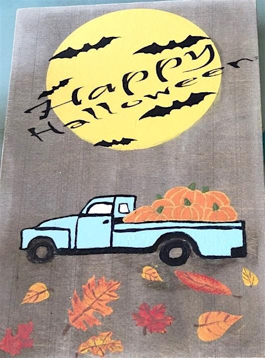 Del Sol Design - Happy Halloween Wood Board Painting Class