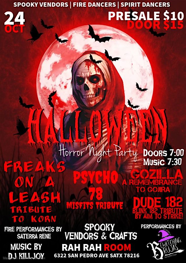 Korn, Misfits, Gojira & Blink 182 Tributes - Pre-Halloween Horror Night