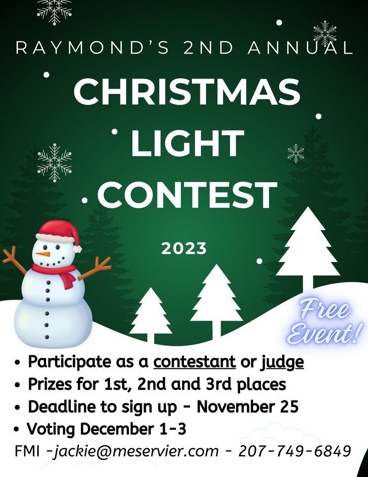 Raymond Christmas Light Contest 2023 Town of Raymond, Maine