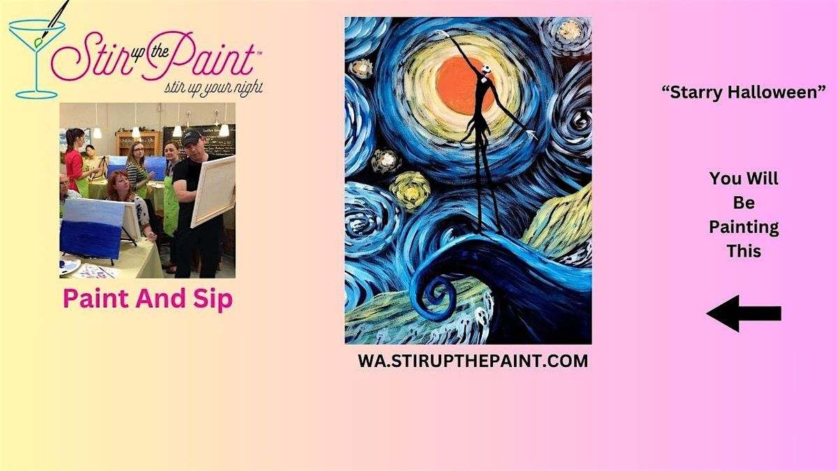 West Seattle Halloween Paint and Sip, Paint Night  (Wine Included)