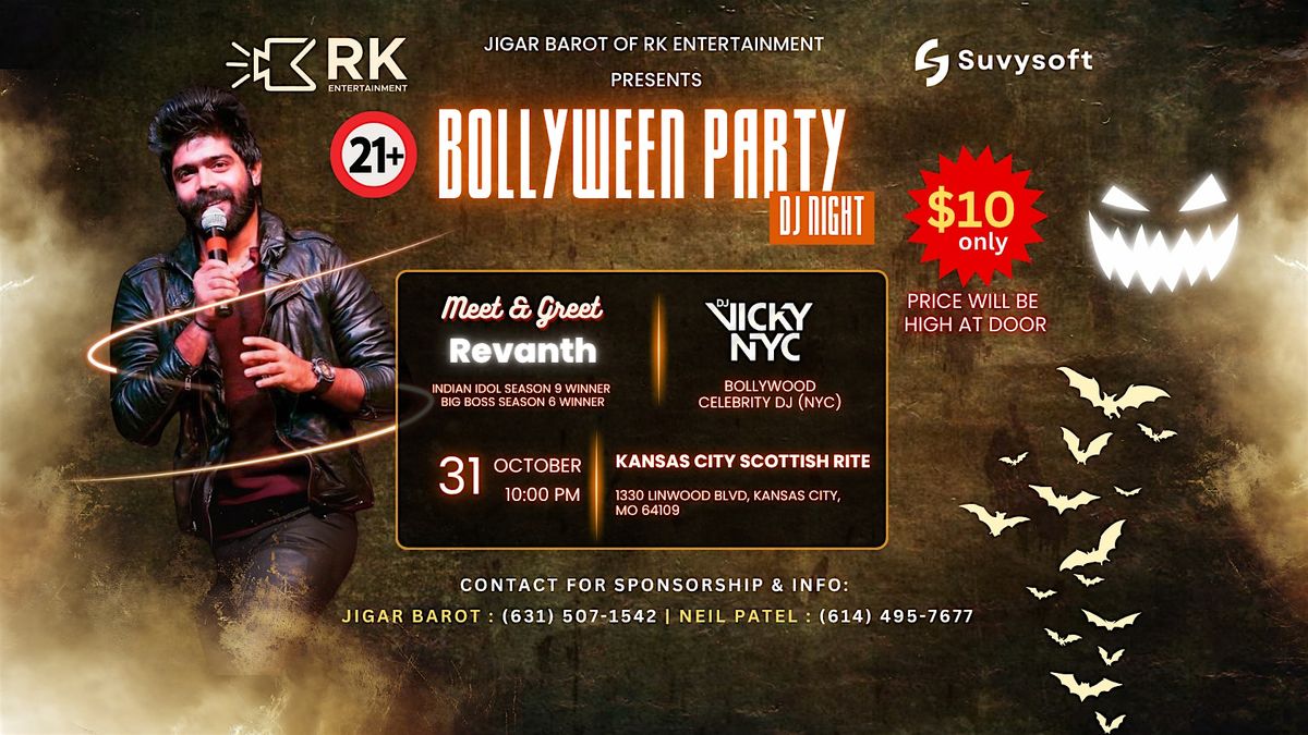 BOLLYWEEN PARTY | Meet & Greet with Revanth | DJ Night with Vicky NYC