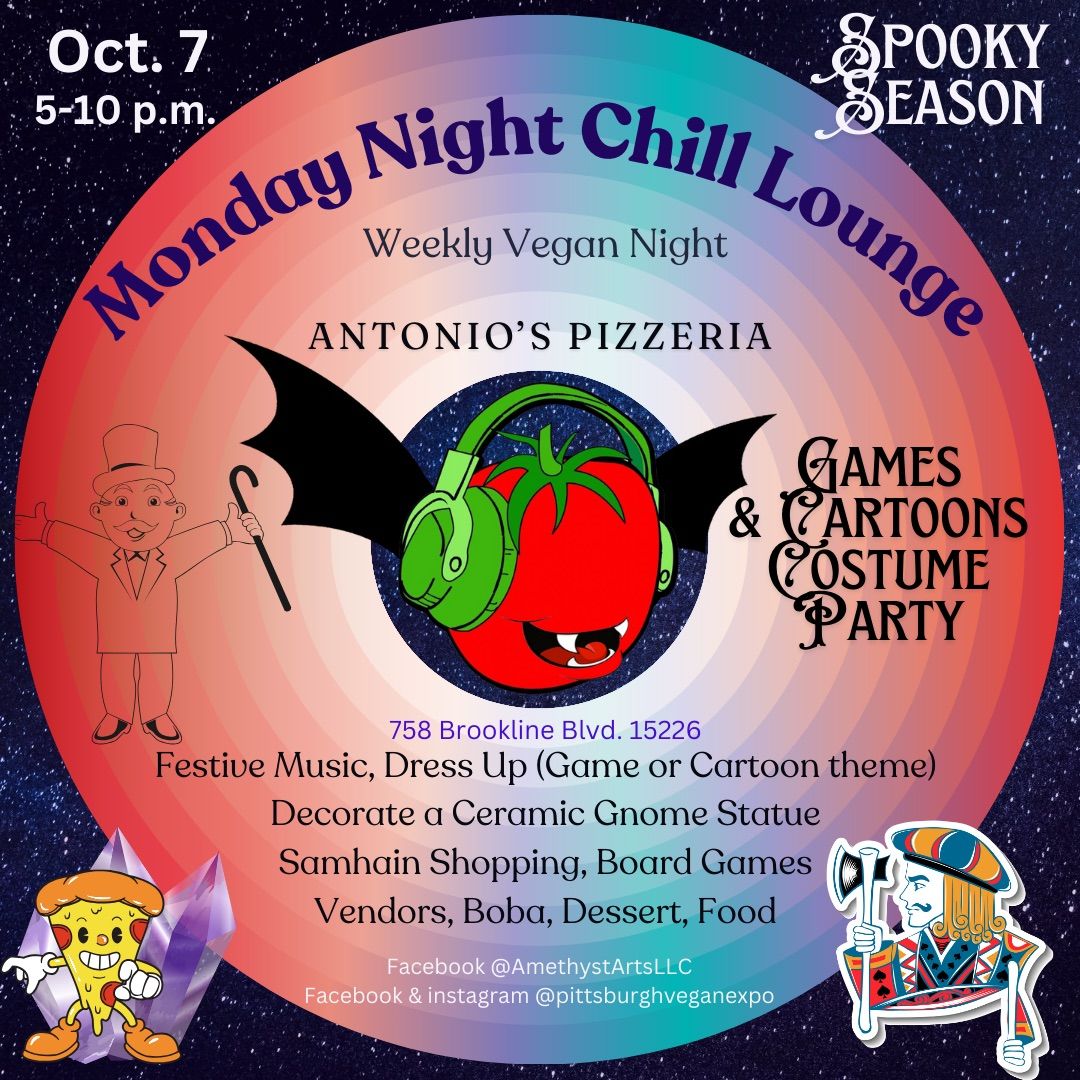 Games & Cartoons Costume Party at the Spooky Chill Lounge (Oct. 7 Vegan Night)