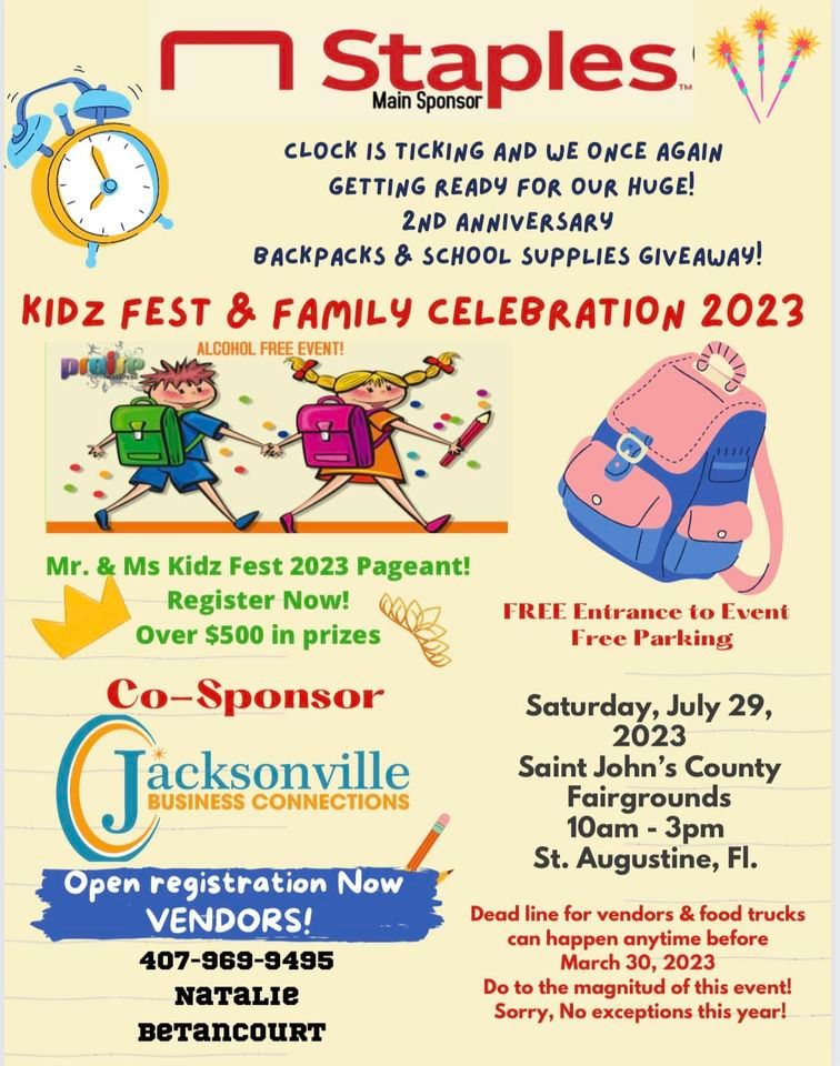 Kidz Fest & Family Celebration 2023 St Johns County Fairgrounds