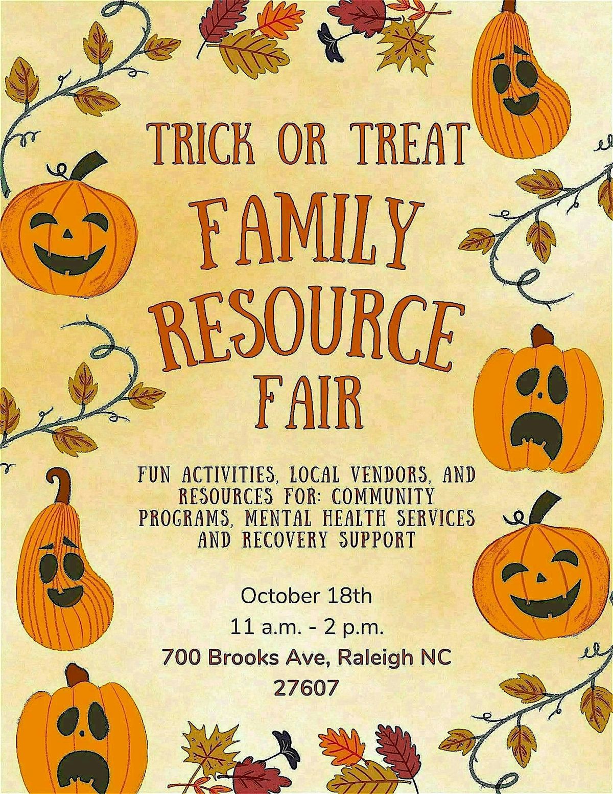 Trick or Treat: Family Resource Fair