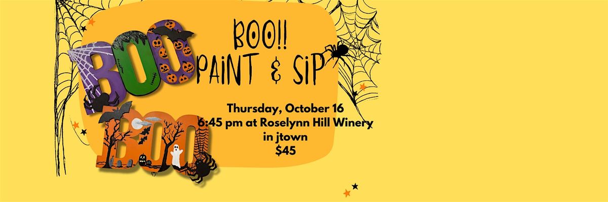 Boo! Door hanger Paint and Sip
