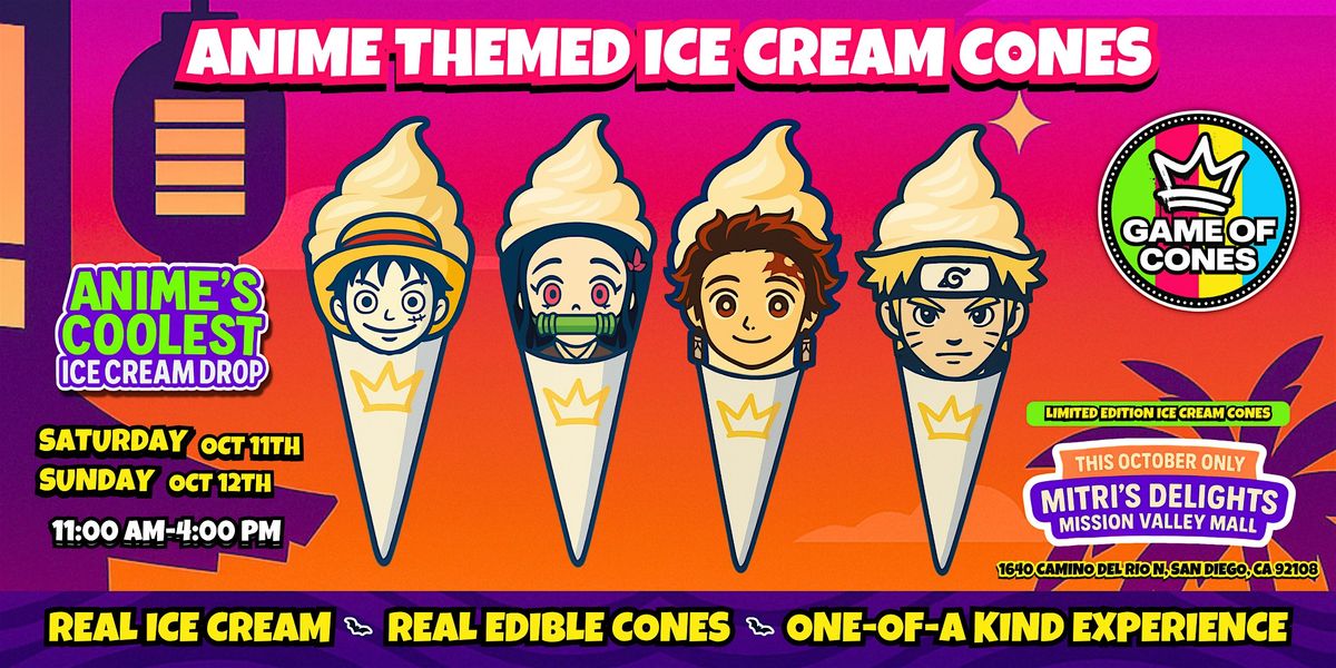 Halloween Ice Cream Pop-Up in Mission Valley Mall. RSVP, Limited Drop