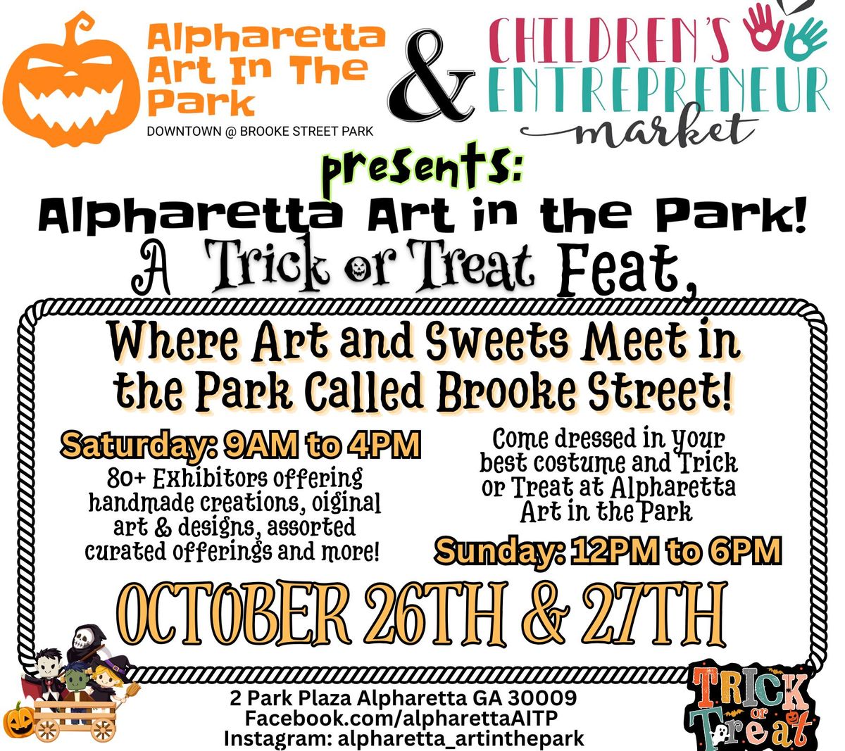 Alpharetta Art in the Park: A Trick Or Treat Feat! Come trick or treat at Art in the Park!