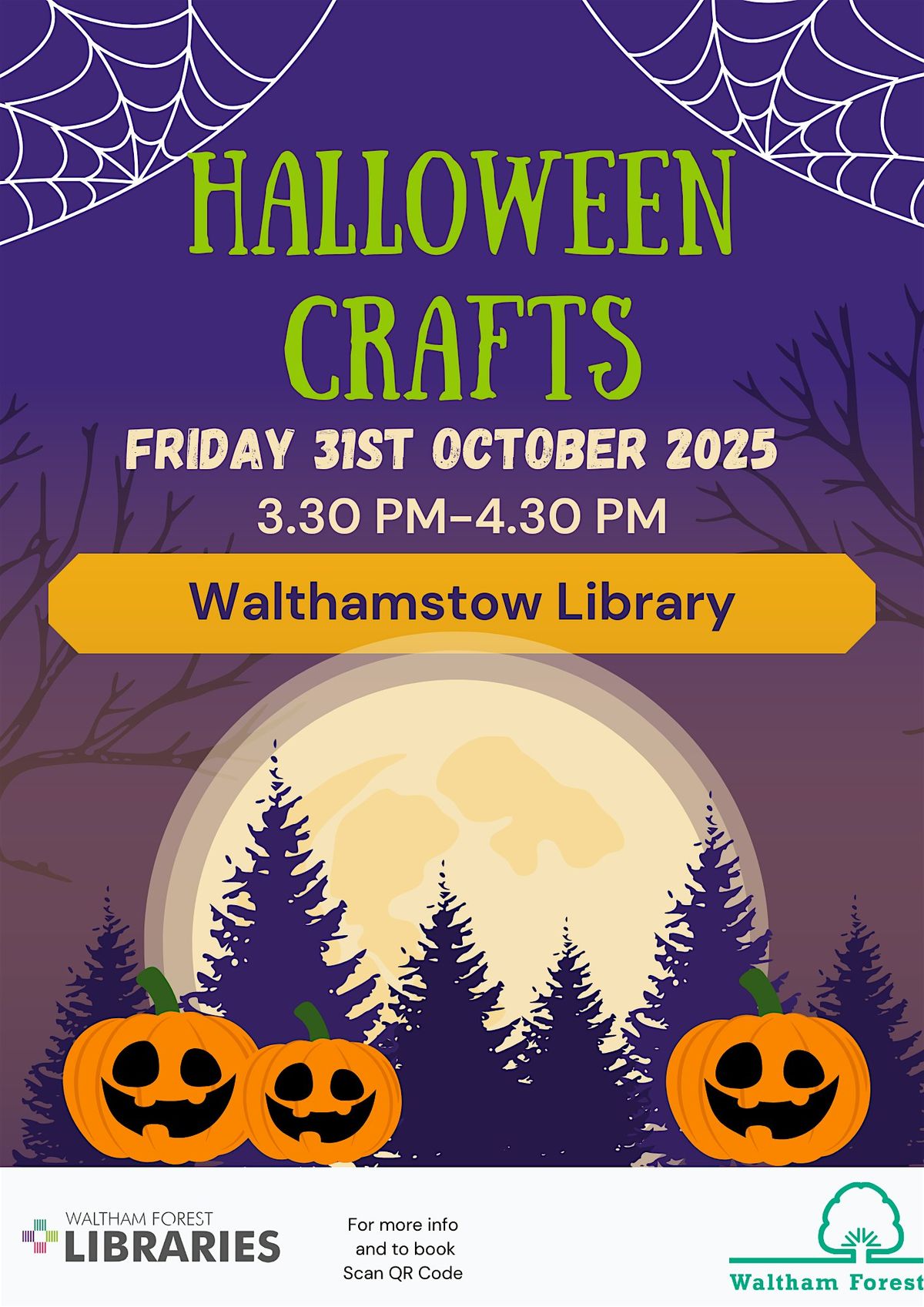 Halloween craft session at Walthamstow library