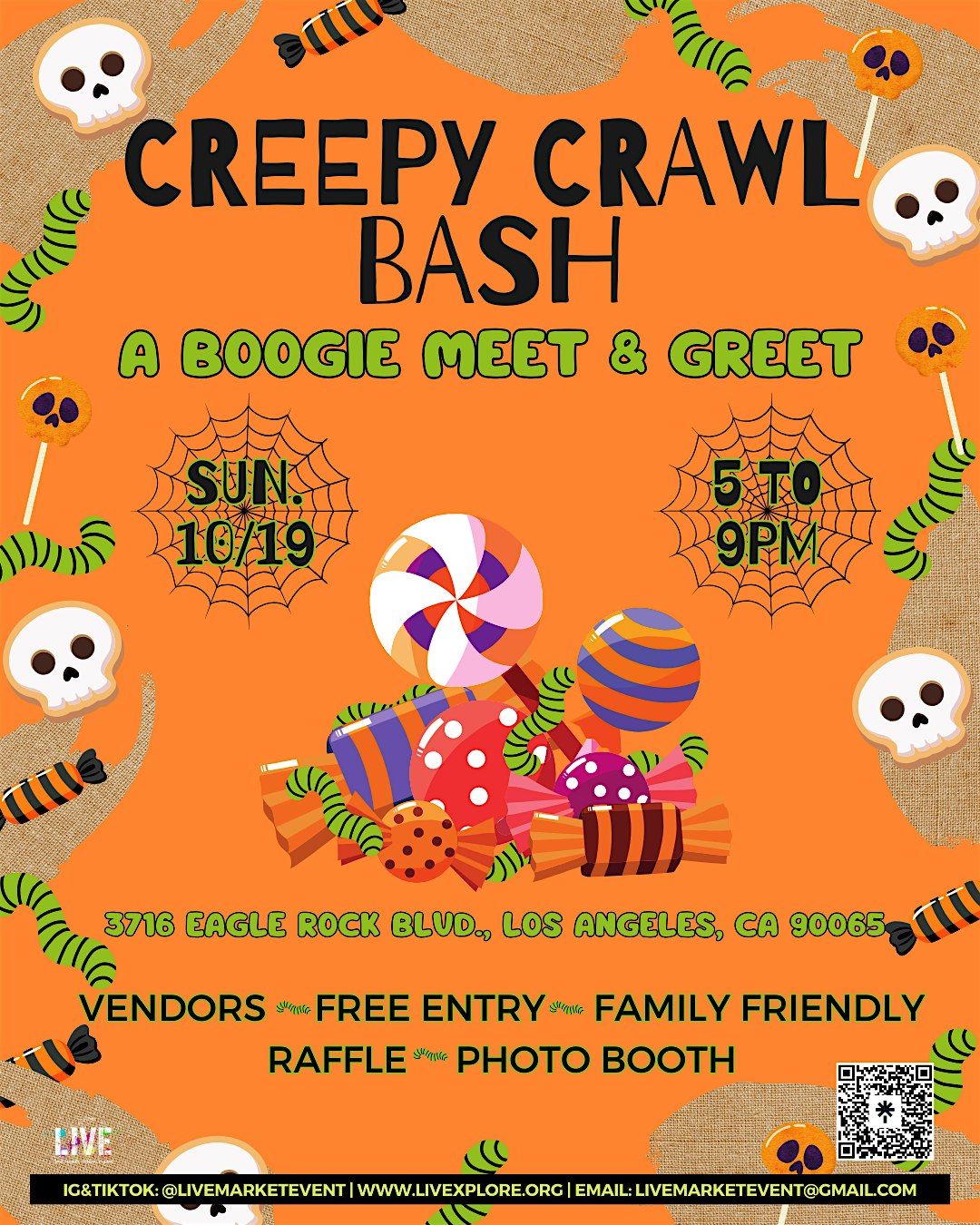 Eagle Rock Sunday Market:  Creepy Crawl Bash