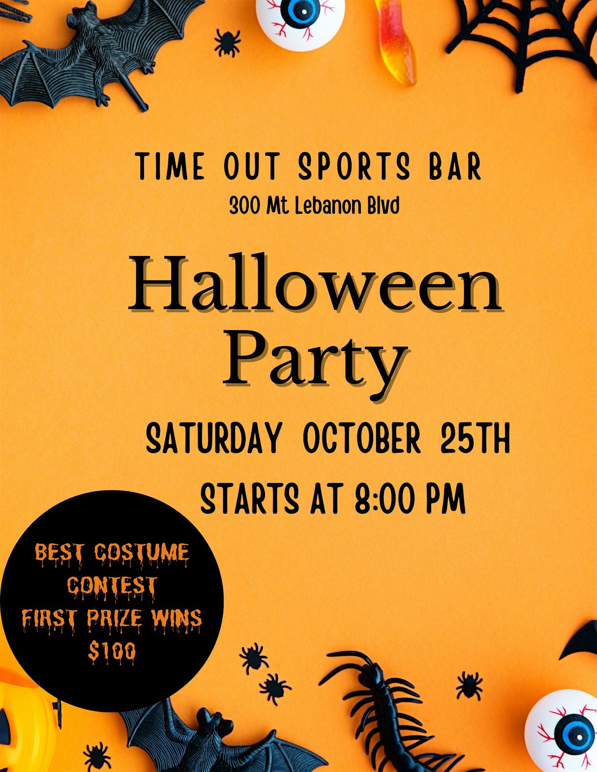 Time Out Sports Bar Halloween Party