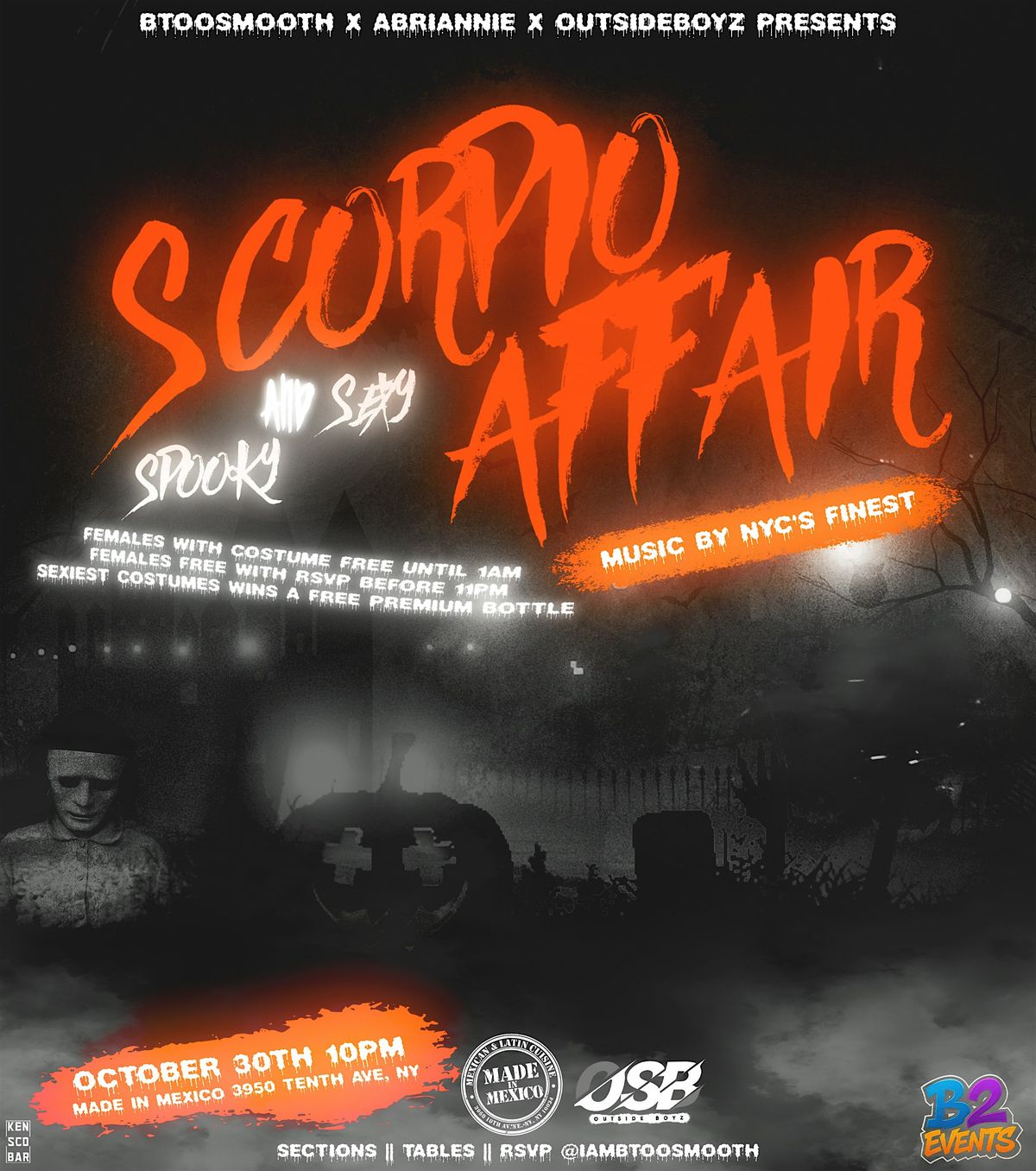 SPOOKY & SEXY SCORPIO HALLOWEEN PARTY