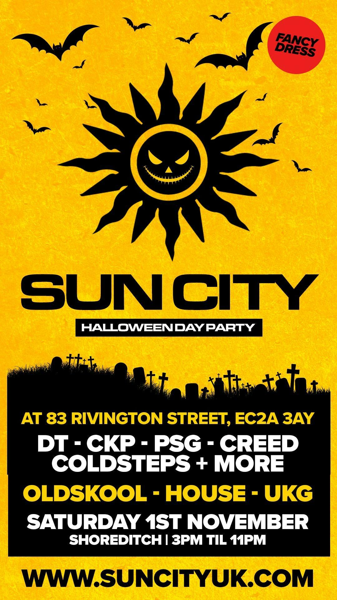 SUN CITY HALLOWEEN DAY PARTY | SHOREDITCH