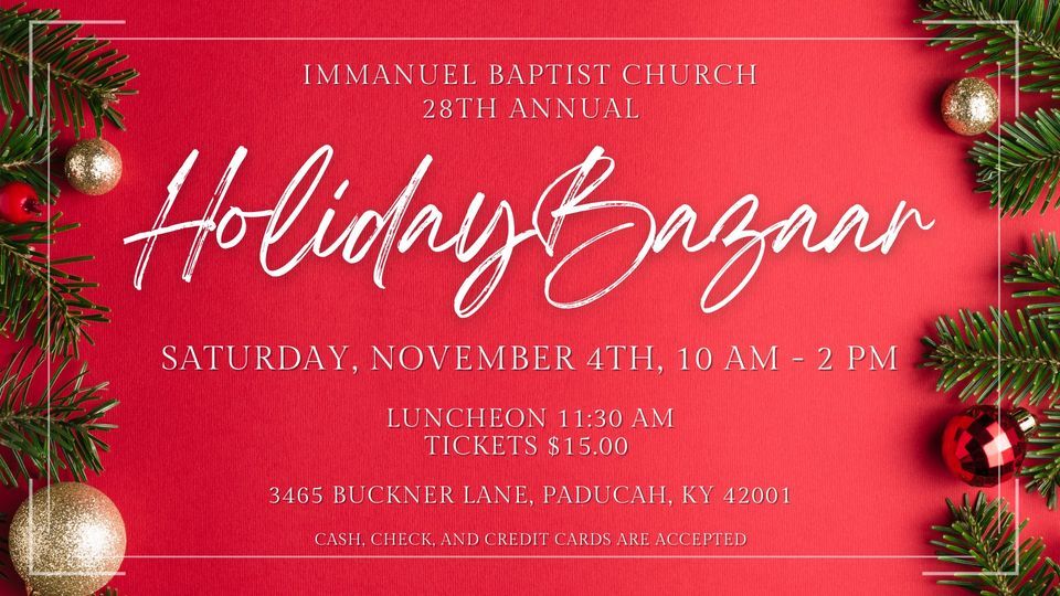 Immanuel's Annual Holiday Bazaar and Luncheon