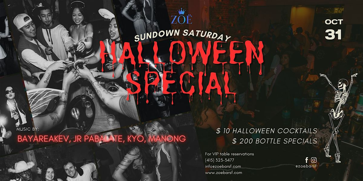 Sundown Saturday: Halloween Special at ZO\u00cb