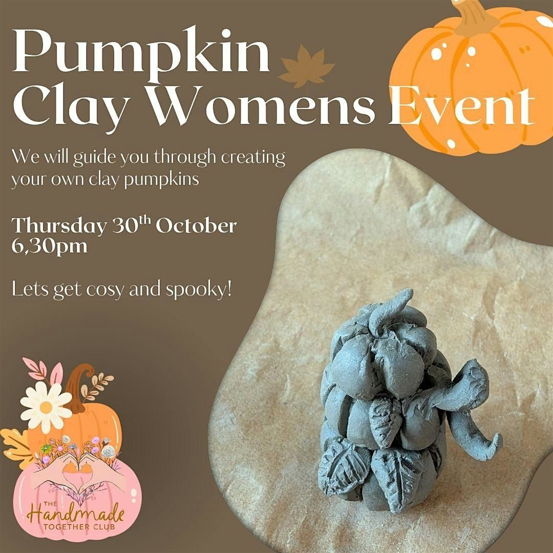 Sip & Spooky: Mini Clay Pumpkins Womens meet up