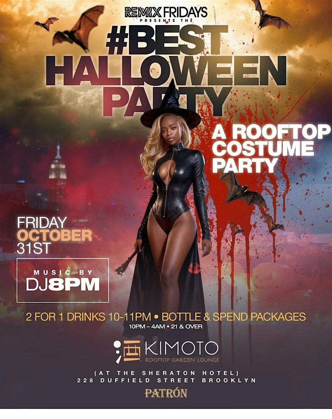 10\/31 - Halloween At Kimoto Rooftop (PREMIERE Guestlist)