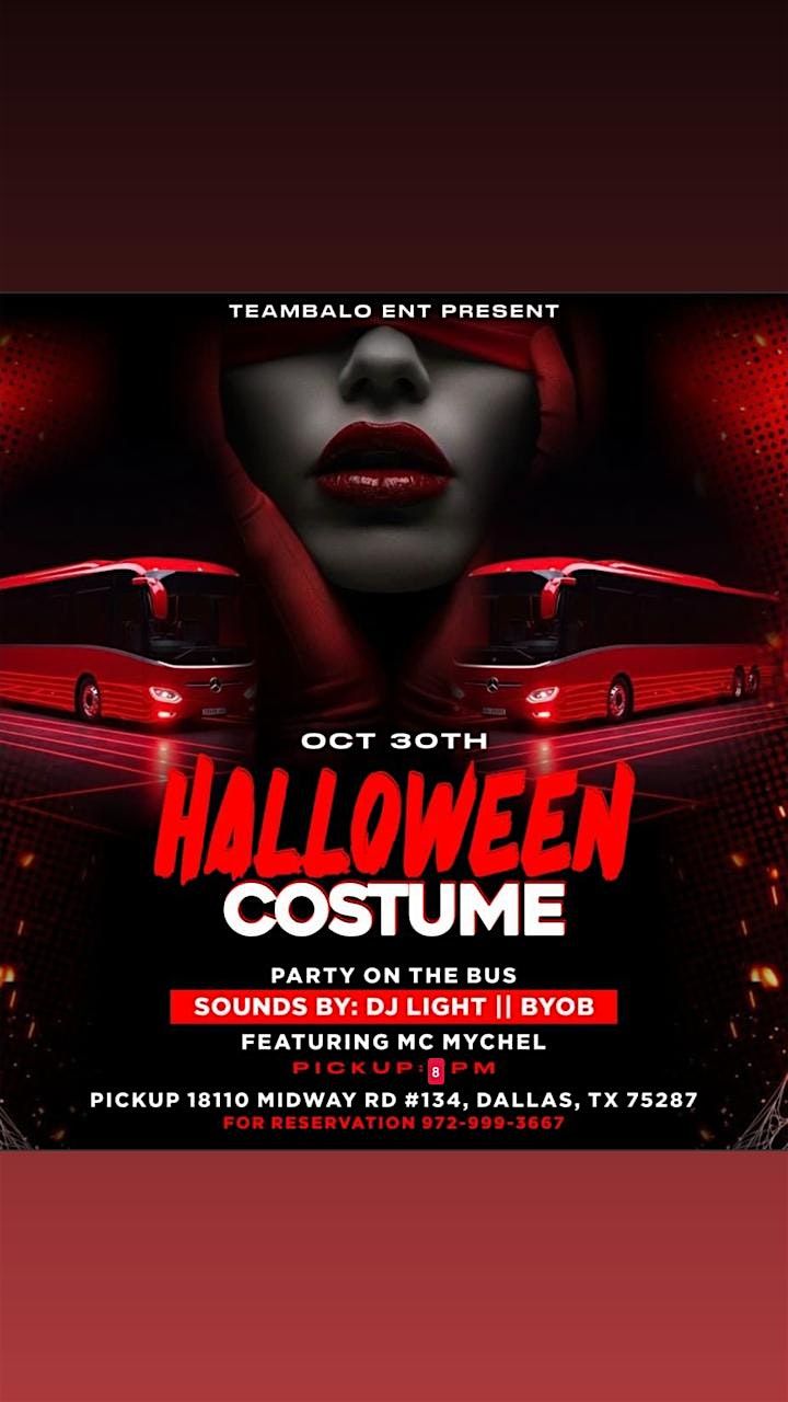 Halloween custom bus party