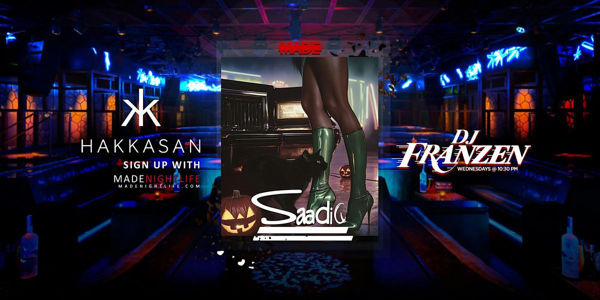 SaadiQ Wednesdays Vegas Halloween Party | Hakkasan Nightclub | FREE RSVP