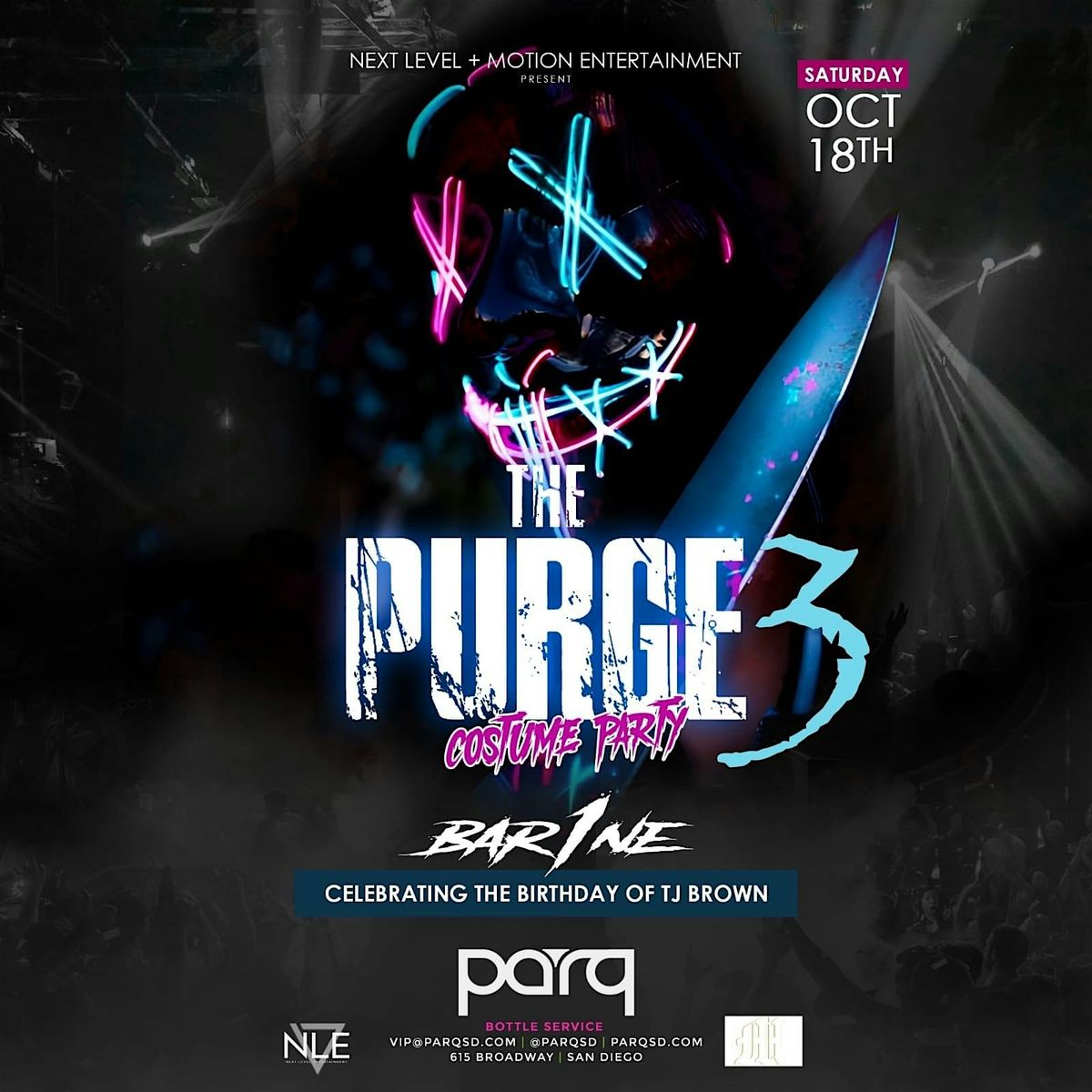 The Purge 3 Costume Party at Parq Nightclub