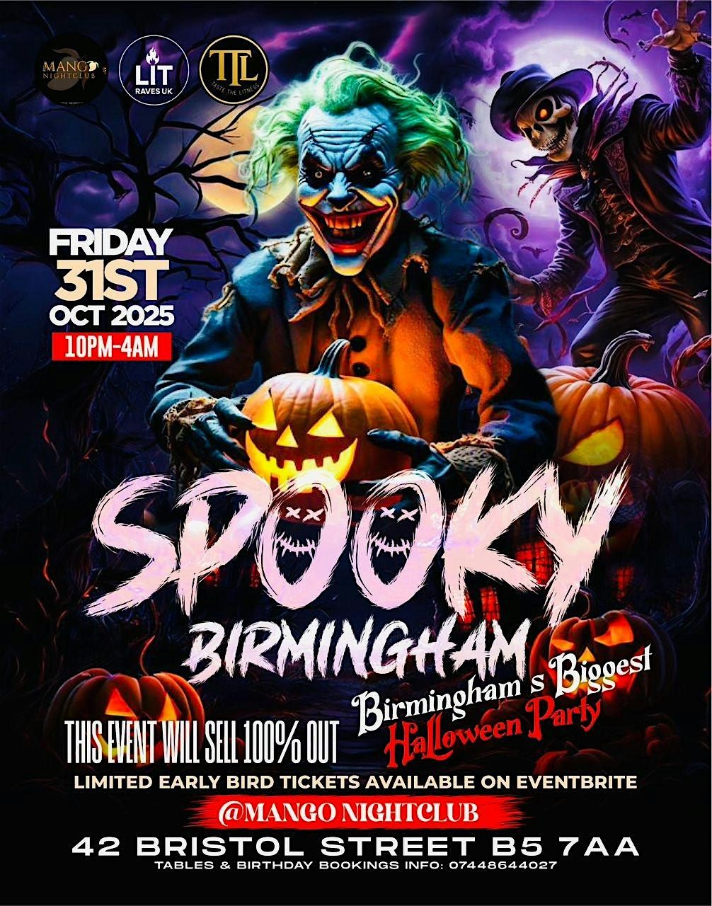 SPOOKY BIRMINGHAM - BIGGEST HALLOWEEN PARTY