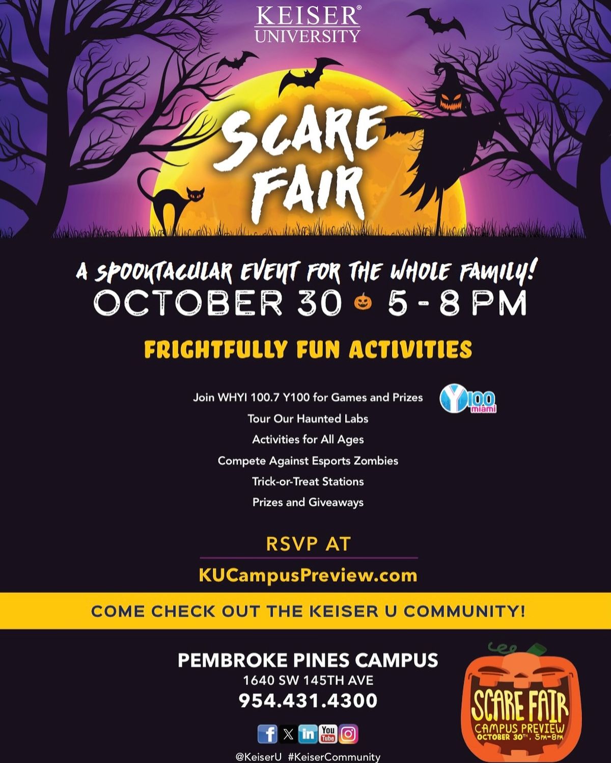 Keiser University Pembroke Pines Halloween Scare Fair