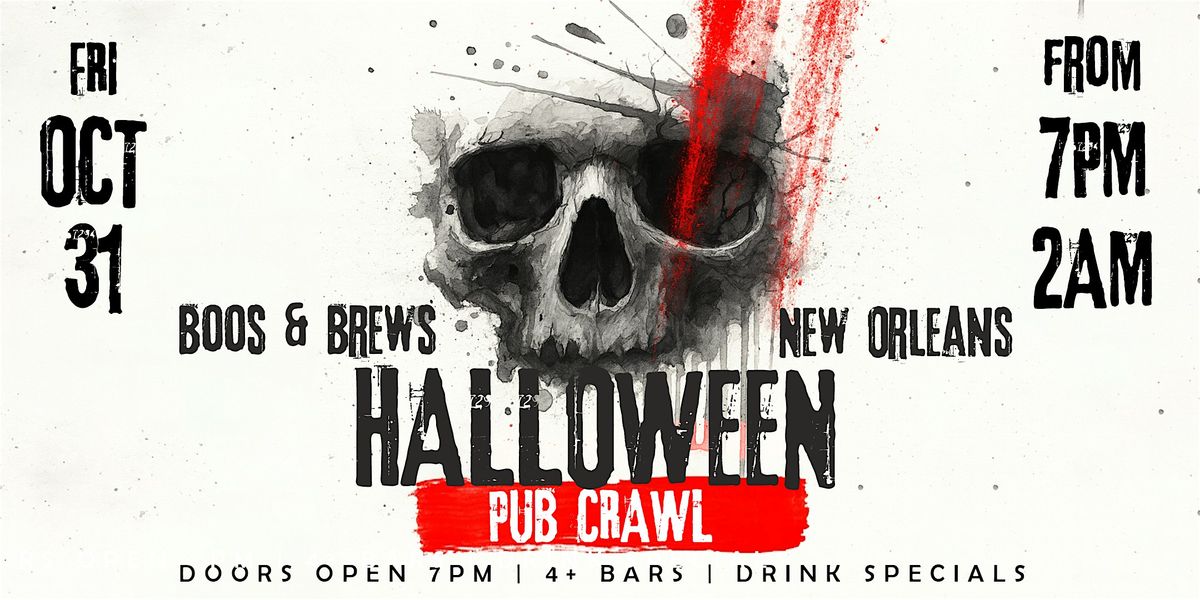 Boos & Brews Halloween Pub Crawl New Orleans 2025