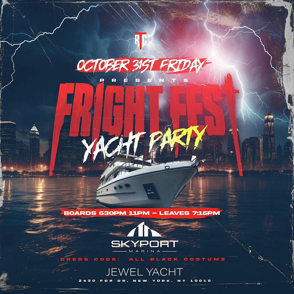 Halloween 2025 FrightFest Yacht Party