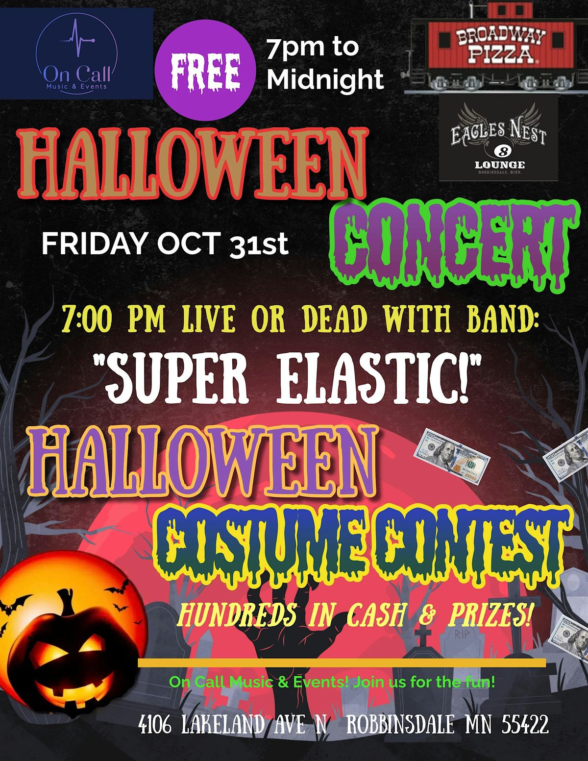 LIVE BAND & COSTUME CONTEST!