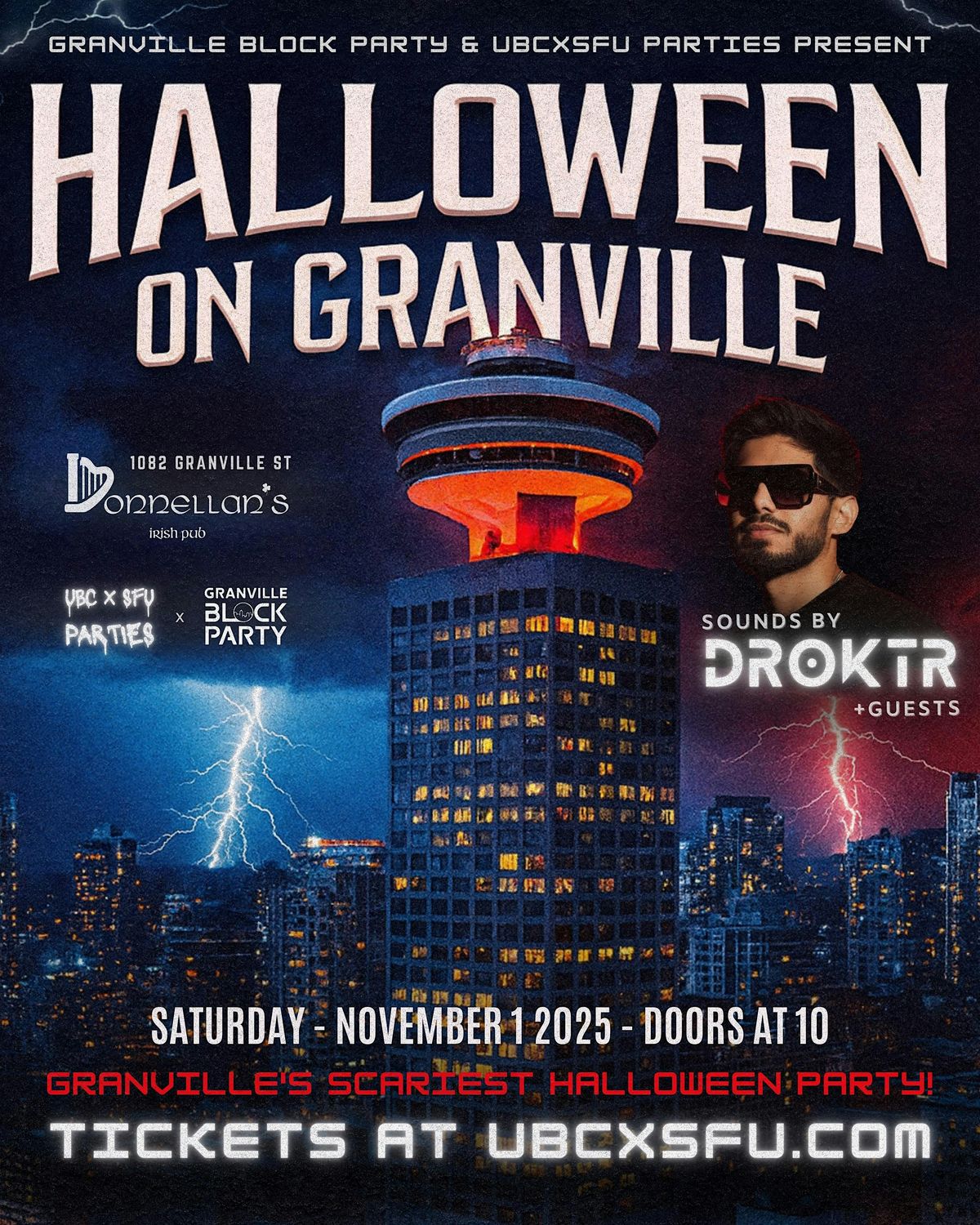 HALLOWEEN ON GRANVILLE | UBC vs SFU Block Party at Donnellan's on Granville