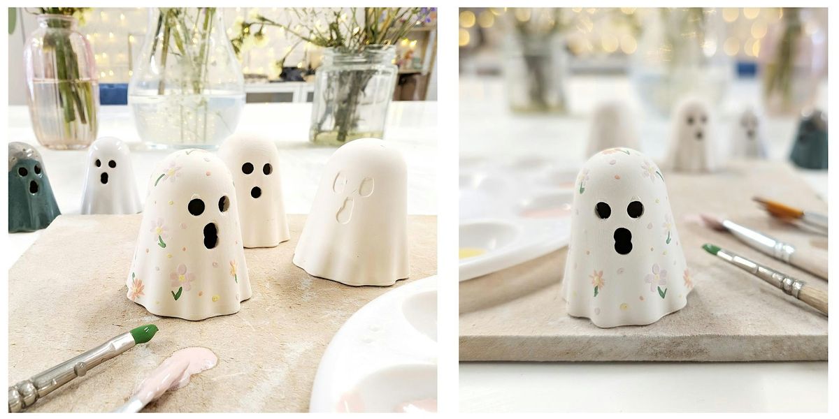 Halloween Pottery Painting Ghosts