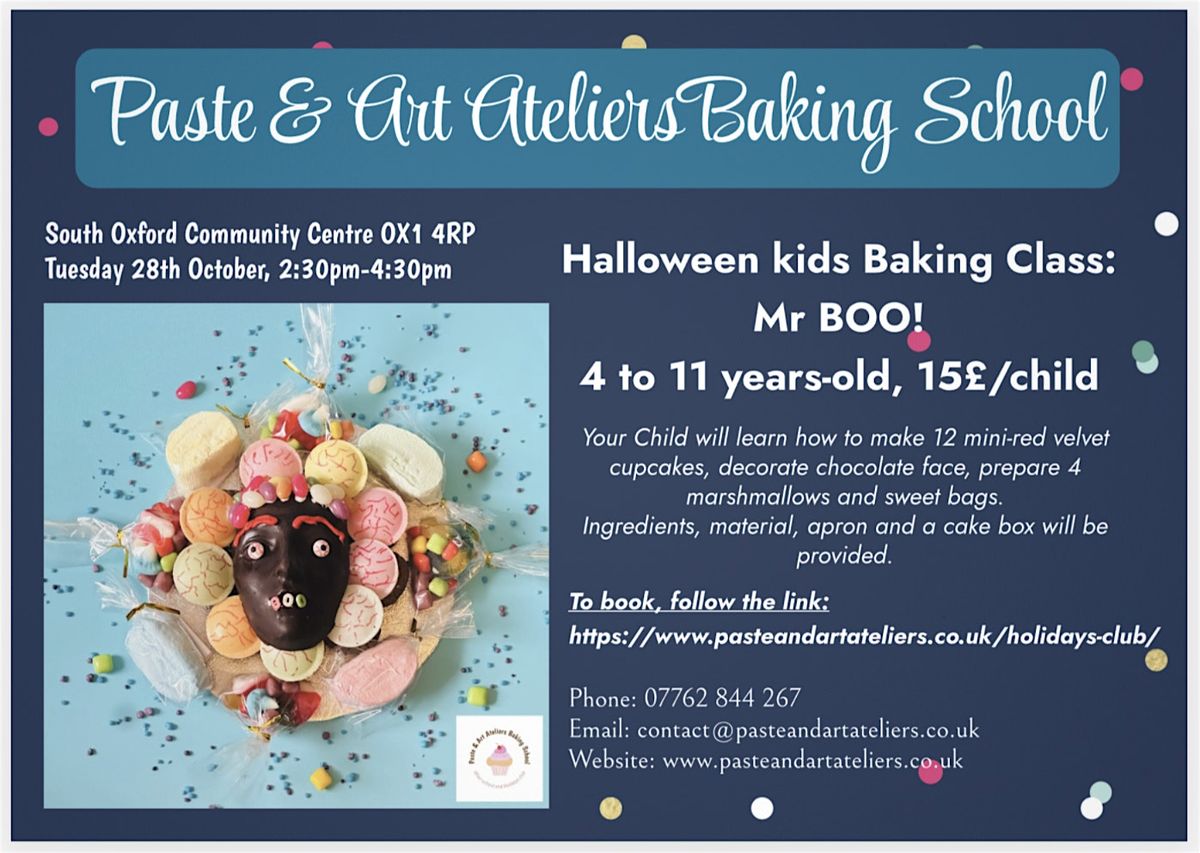 Halloween Kids Baking Class: Mr BOO!
