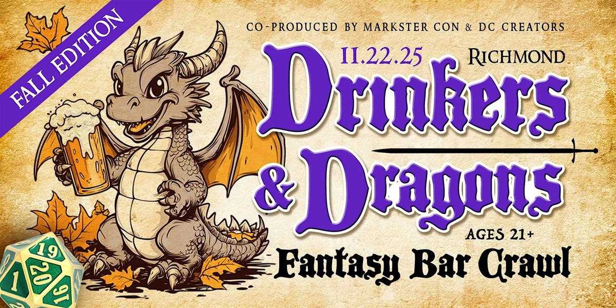 Drinkers & Dragons Fantasy Bar Crawl: FALL EDITION (Richmond, VA)