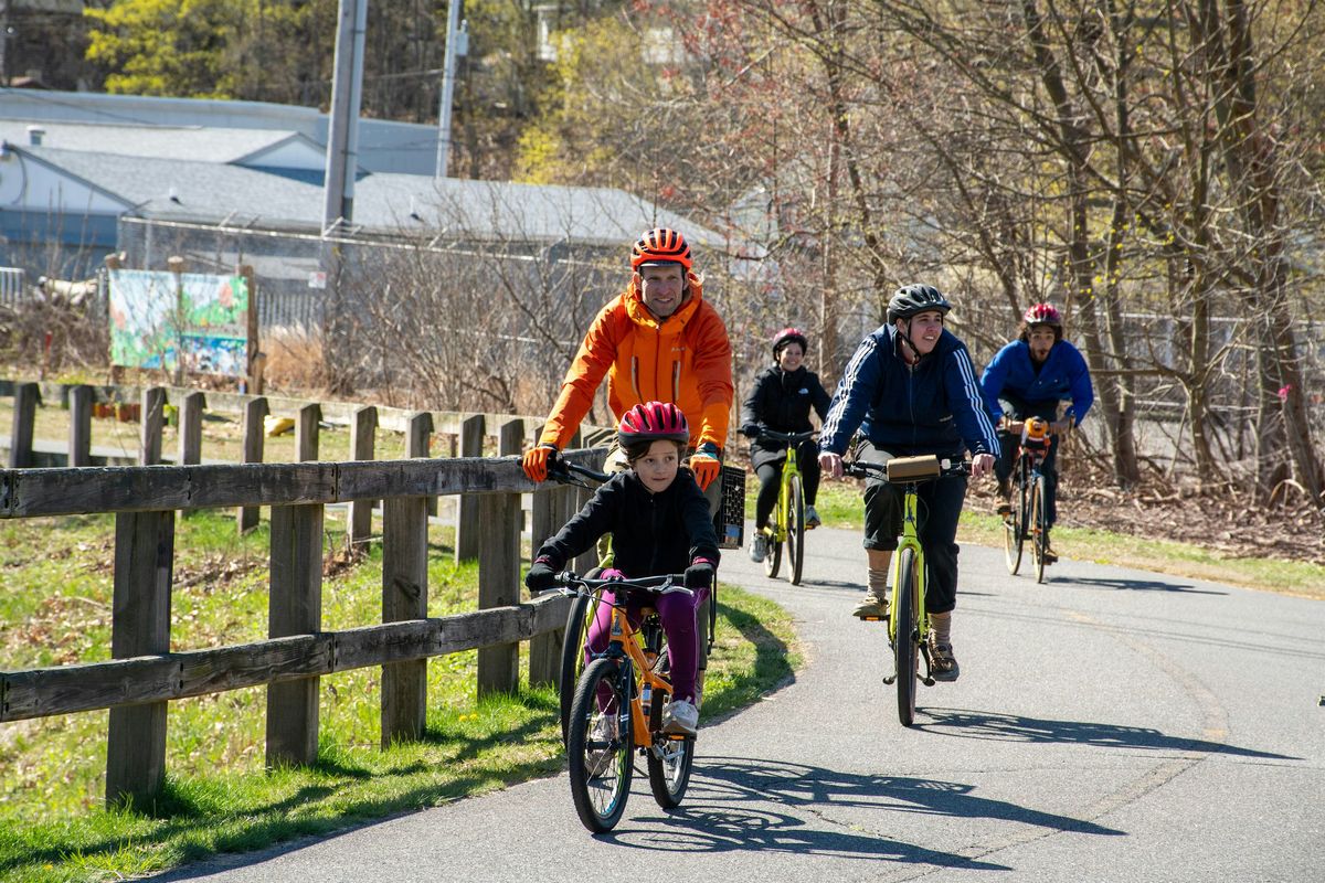 Just Batty Bikers! on the Woonasquatucket River Greenway