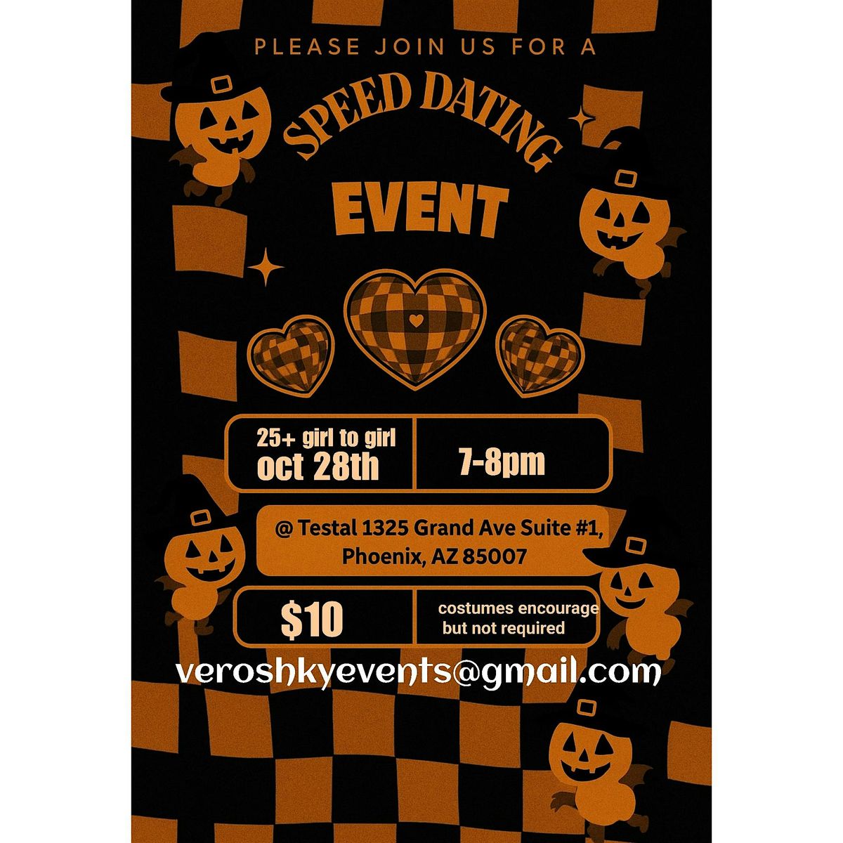 GIRL TO GIRL SPEED DATING HALLOWEEN EDITION