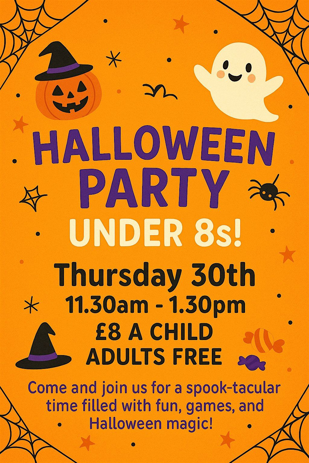 Under 8s halloween party