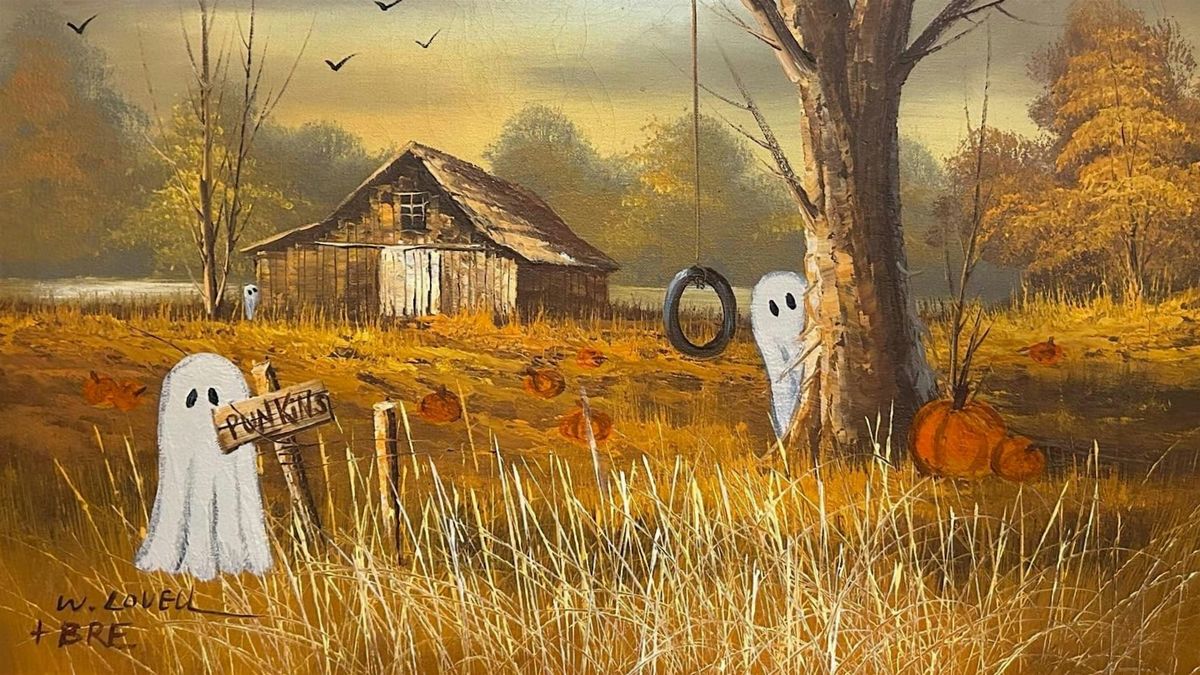 Halloween Themed Thrift Shop Sip and Paint