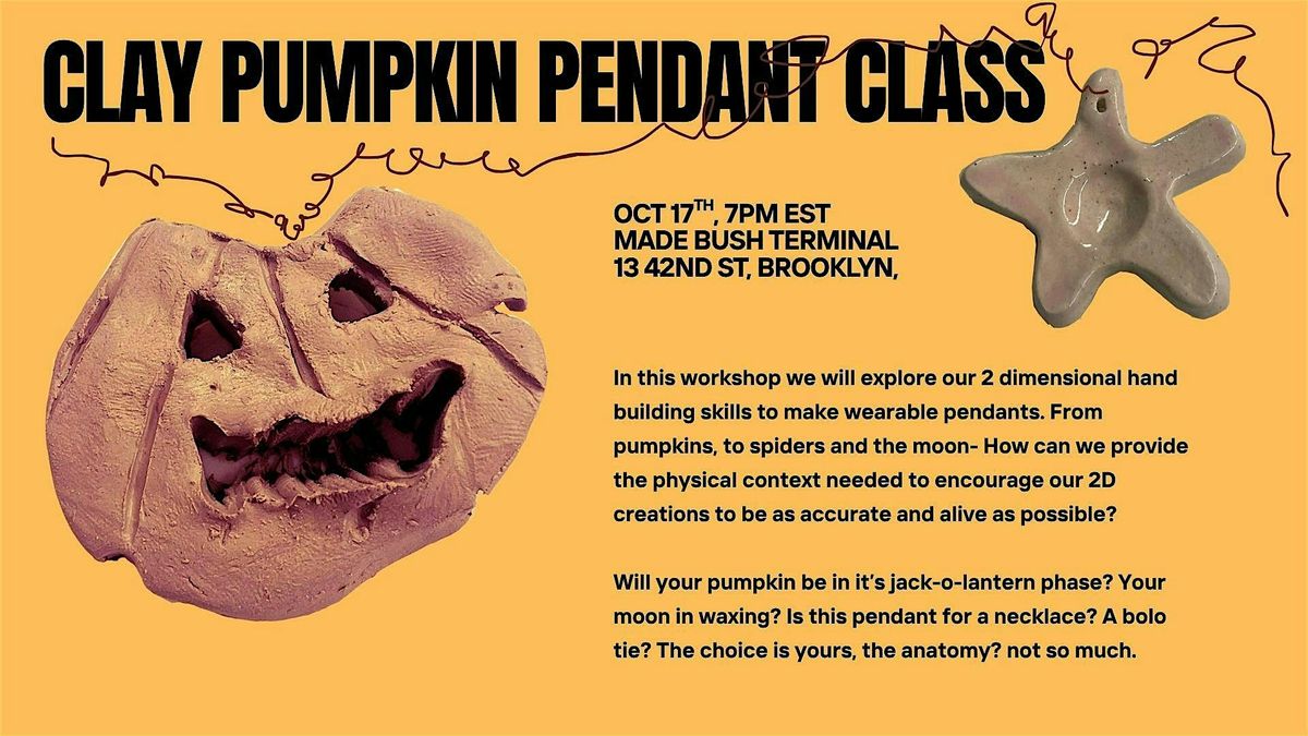 Clay Pumpkin Pendant Class