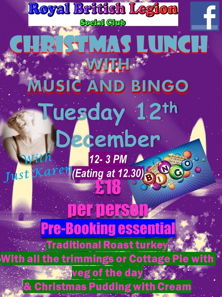 Christmas Lunch Royal British Legion Hayling Island Social Club