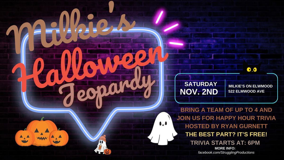 Milkie's Halloween Jeopardy - Hosted by Ryan Gurnett - FREE!