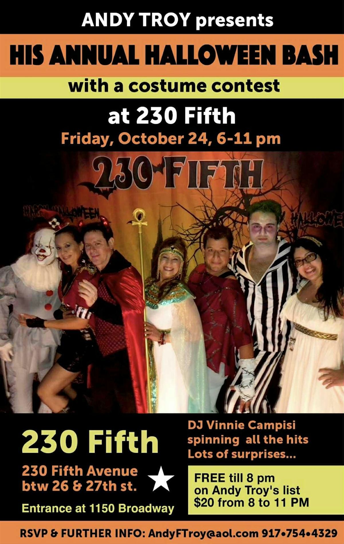 Our Annual Halloween Bash at 230 Fifth, Free Admission til 8PM!